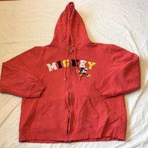Disney Parks Embroidered Mickey Mouse Hooded Sweatshirt